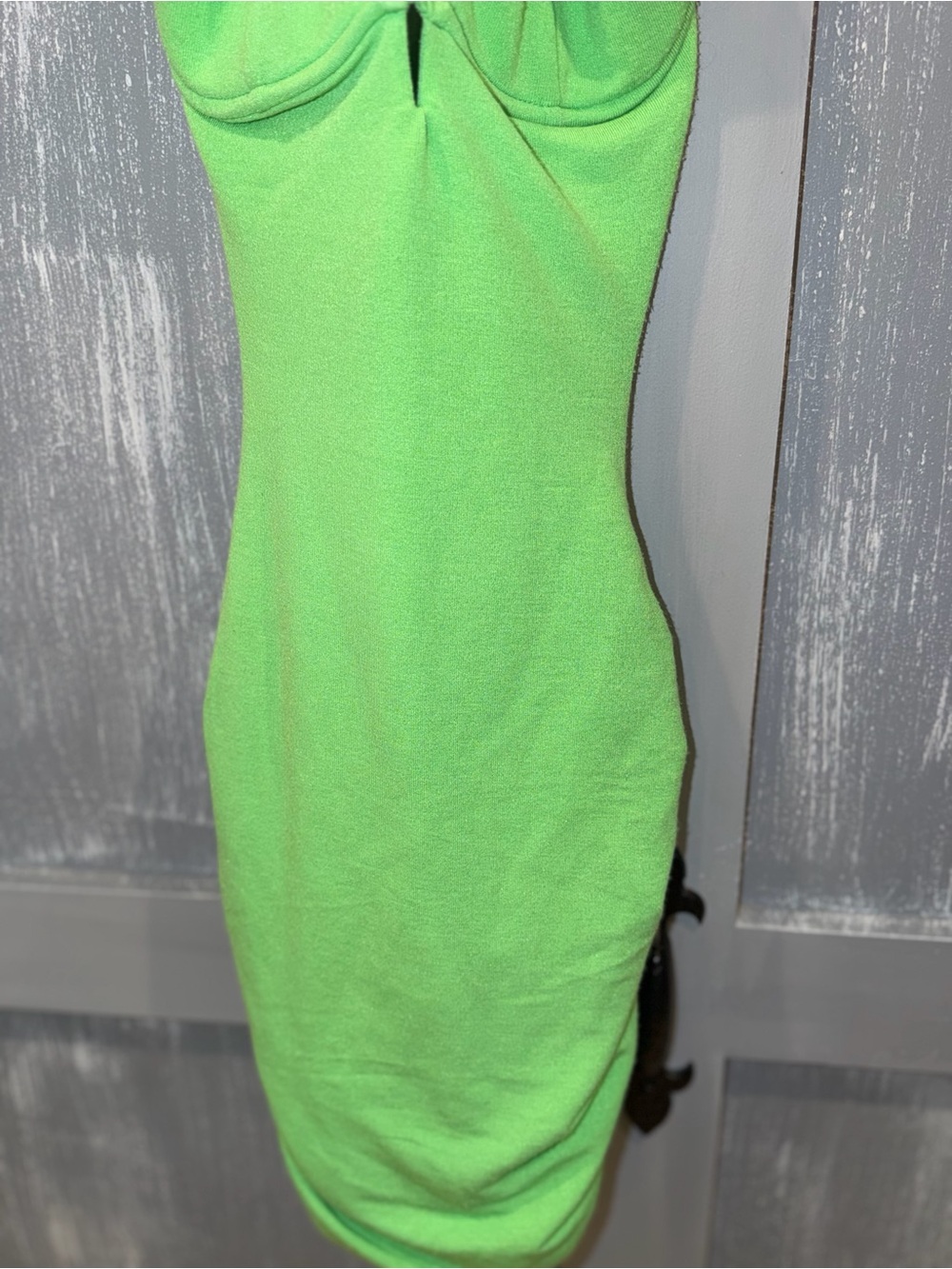 Tiger Mist Lime Green Cutout Bodycon Mini Dress NWT Size S - Picture 6 of 10